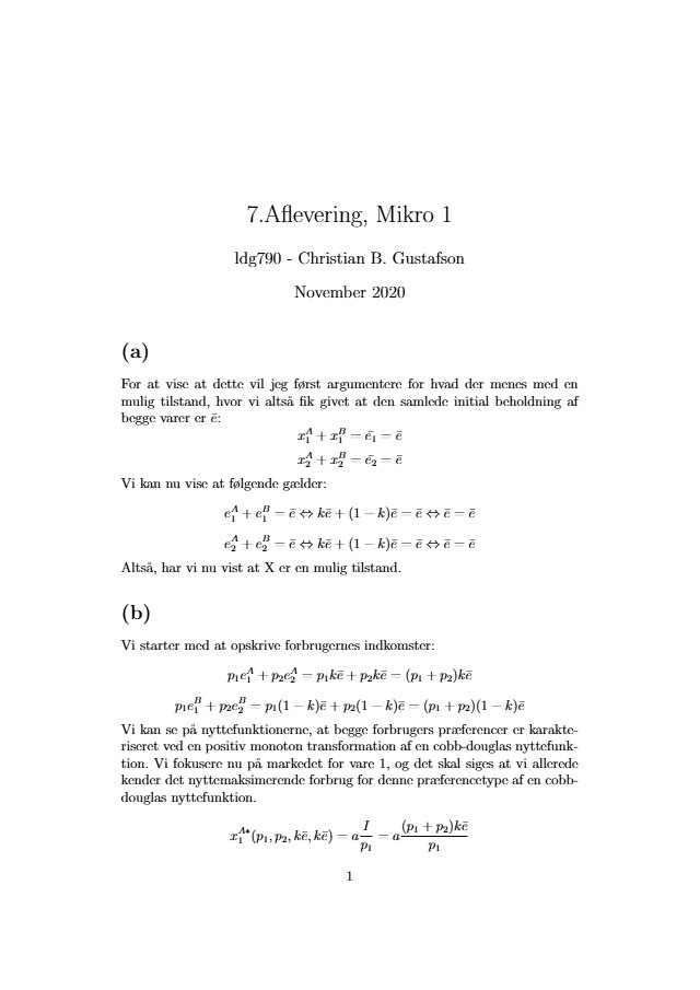 Mikroøkonomi 1 - preview