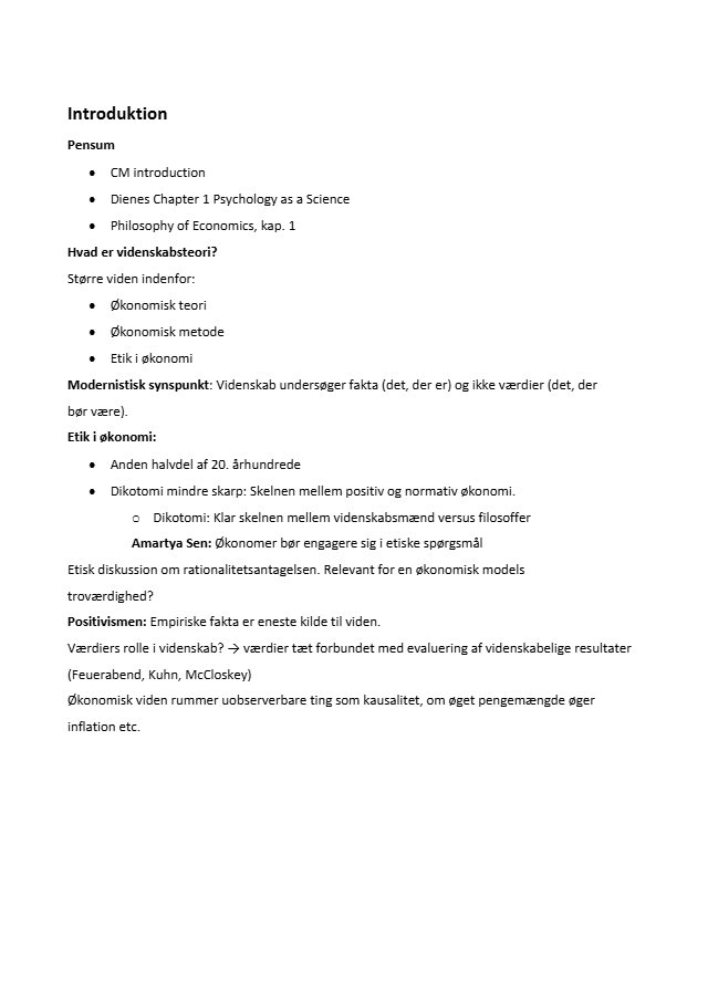 Preview of Videnskabsteori noter